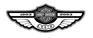 1903 HARLEY-DAVIDSON MOTOR CYCLES 2003 100 logo