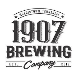 1907 BREWING COMPANY MORRISTOWN, TENNESSEE EST. 2019 logo