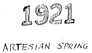1921 ARTESIAN SPRING logo