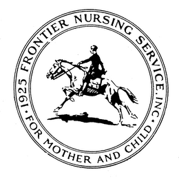 1925 FRONTIER NURSING SERVICE, INC. FORMOTHER AND CHILD logo