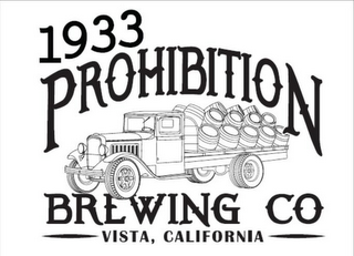 1933 PROHIBITION BREWING CO VISTA, CALIFORNIA logo