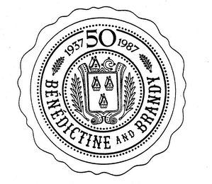 1937 50 1987 BENEDICTINE AND BRANDY logo