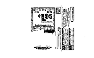 $1.95 DEVELOP AND PRINT FILM logo