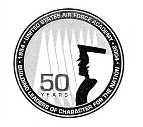 1954 UNITED STATES AIR FORCE ACADEMY 2004 BUILDING LEADERS OF CHARACTERS FOR THE NATION 50 YEARS logo