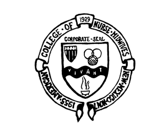 1955. AMERICAN COLLEGE-OF 1929 NURSE-MIDWIVES NEW-MEXICO-NON 7 CORPORATED-SEAL VIVANT logo