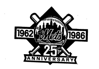 1962 METS 1986 25TH ANNIVERSARY logo