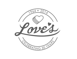 1964 - 2014 LOVE'S CELEBRATING 50 YEARS logo