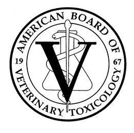 1967 AMERICAN BOARD OF VETERINARY TOXICOLOGY V logo