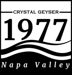 1977 CRYSTAL GEYSER NAPA VALLEY logo