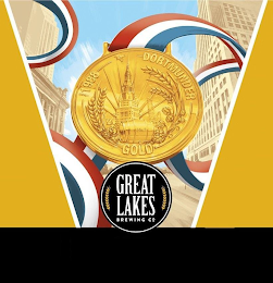1988 DORTMUNDER GOLD GREAT LAKES BREWING CO logo