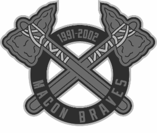 1991-2002 MACON BRAVES logo
