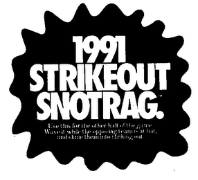 1991 STRIKEOUT SNOTRAG logo