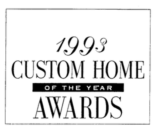 1993 CUSTOM HOME OF THE YEAR AWARDS logo