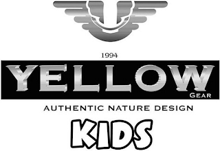 1994 YELLOW AUTHENTIC NATURE DESIGN KIDS logo