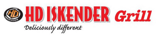1995 HD ISKENDER HD ISKENDER GRILL DELICIOUSLY DIFFERENT logo