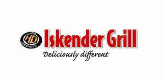 1995 HD ISKENDER ISKENDER GRILL DELICIOUSLY DIFFERENT logo