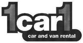 1CAR1 CAR AND VAN RENTAL logo