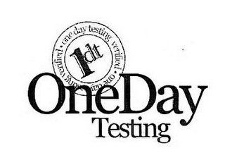 1DT ONE DAY TESTING VERIFIED logo