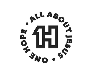 1H ONE HOPE · ALL ABOUT JESUS · logo