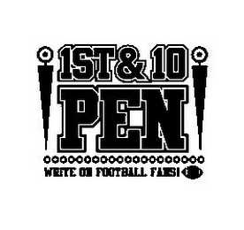 1ST & 10 PEN WRITE ON FOOTBALL FANS! logo