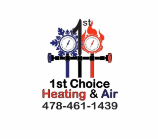 1ST 1ST CHOICE HEATING & AIR 478-461-1439 logo