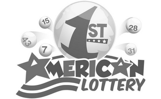 1ST AMERICAN LOTTERY 7 15 28 31 43 logo