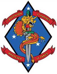 1ST BATTALION 4TH MARINES WHATEVER IT TAKES logo