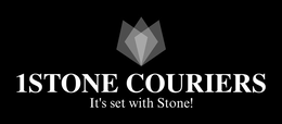 1STONE COURIERS IT'S SET WITH STONE! logo