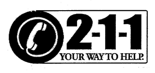 2-1-1 YOUR WAY TO HELP logo