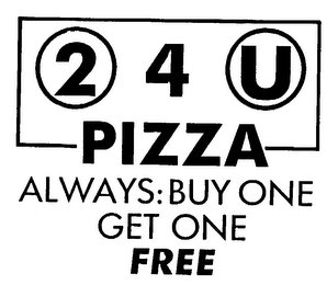 2 4 U PIZZA logo