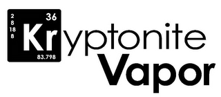 2 8 18 8 36 83.798 KRYPTONITE VAPOR logo