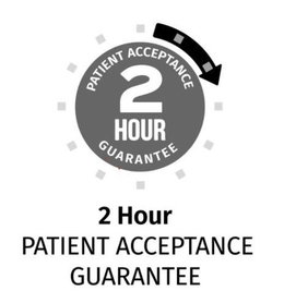 2 HOUR PATIENT ACCEPTANCE GUARANTEE PATIENT ACCEPTANCE 2 HOUR  GUARANTEE logo