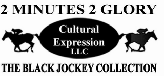 2 MINUTES 2 GLORY CULTURAL EXPRESSION LLC THE BLACK JOCKEY COLLECTION logo