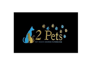 2 PETS PET HEALTH SOURCED TO PERFECTION logo