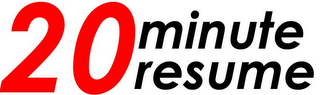 20 MINUTE RESUME logo