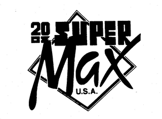 20 OZ SUPER MAX U.S.A. logo