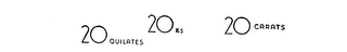 20 QUILATES 20 KS 20 CARATS logo