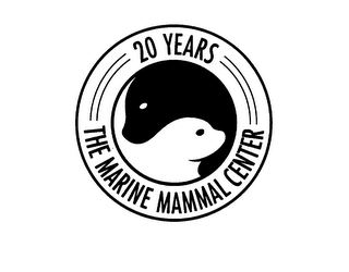 20 YEARS THE MARINE MAMMAL CENTER logo