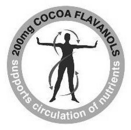 200 MG COCOA FLAVANOLS SUPPORTS CIRCULATION OF NUTRIENTS logo