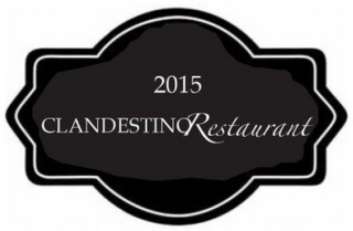 2015 CLANDESTINORESTAURANT logo