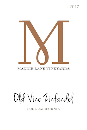 2017 M MADDIE LANE VINEYARDS OLD VINE ZINFANDEL LODI, CALIFORNIA logo