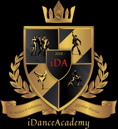 - 2018 -, IDA, IDANCEACADEMY, EX MUSICA ET SALTATIONE GIGNITUR LIBERTAS logo