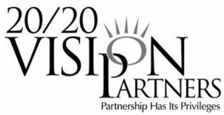 20/20 VISION PARTNERS PARTNERSHIP HAS ITS PRIVILEGES logo