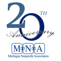 20TH ANNIVERSARY MNA MICHIGAN NONPROFIT ASSOCIATION logo