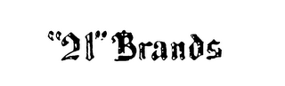 "21" BRANDS logo