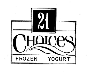 21 CHOICES FROZEN YOGURT logo