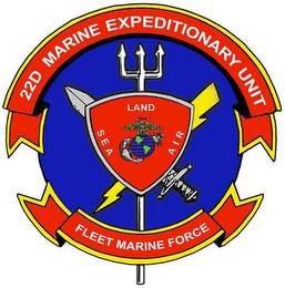 22D MARINE EXPEDITIONARY UNIT FLEET MARINE FORCE LAND SEA AIR logo