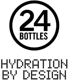 24 BOTTLES HYDRATION BY DESIGN logo