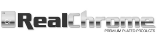 24 CR REALCHROME PREMIUM PLATED PRODUCTS logo