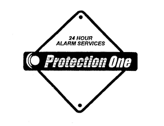 24 HOUR ALARM SERVICES PROTECTION ONE logo